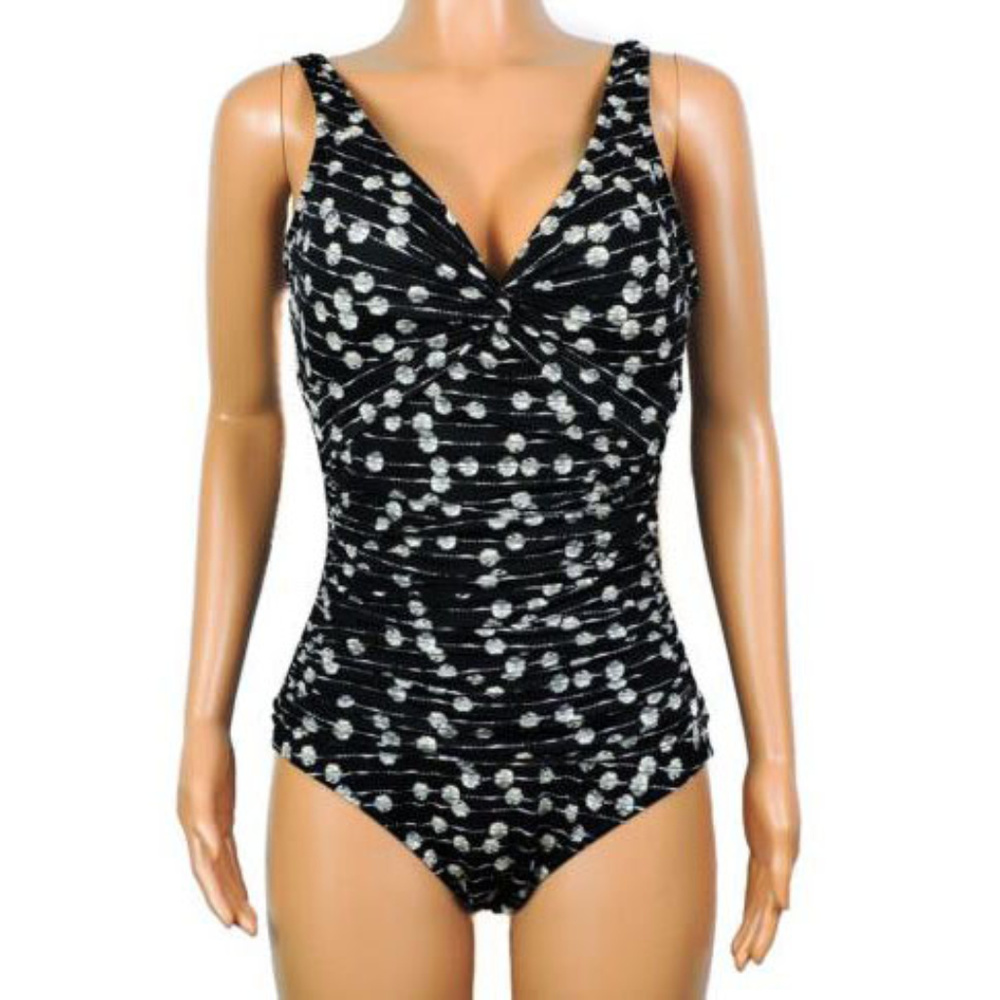 New Swim Solutions Black One Piece Swimsuit